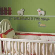 Load image into Gallery viewer, Let Your Dreams Be Your Wings Wall Sticker