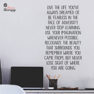 Live The Life You've Dreamed Of Wall Sticker