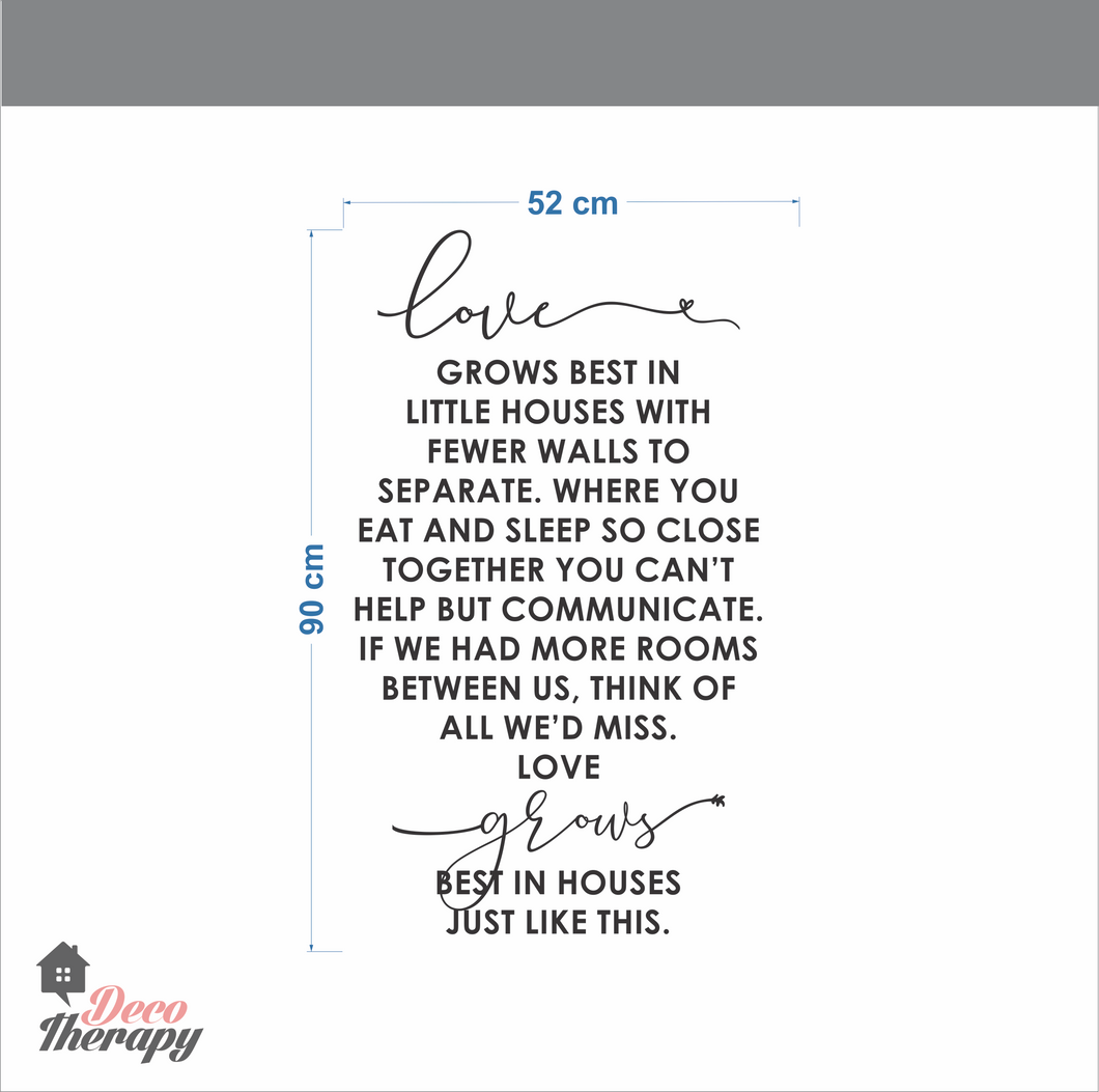 Love Grows Best V2 Wall Sticker