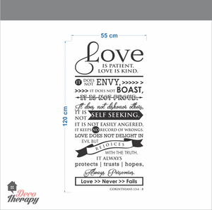 Love Is Corinthians V3 Wall Sticker
