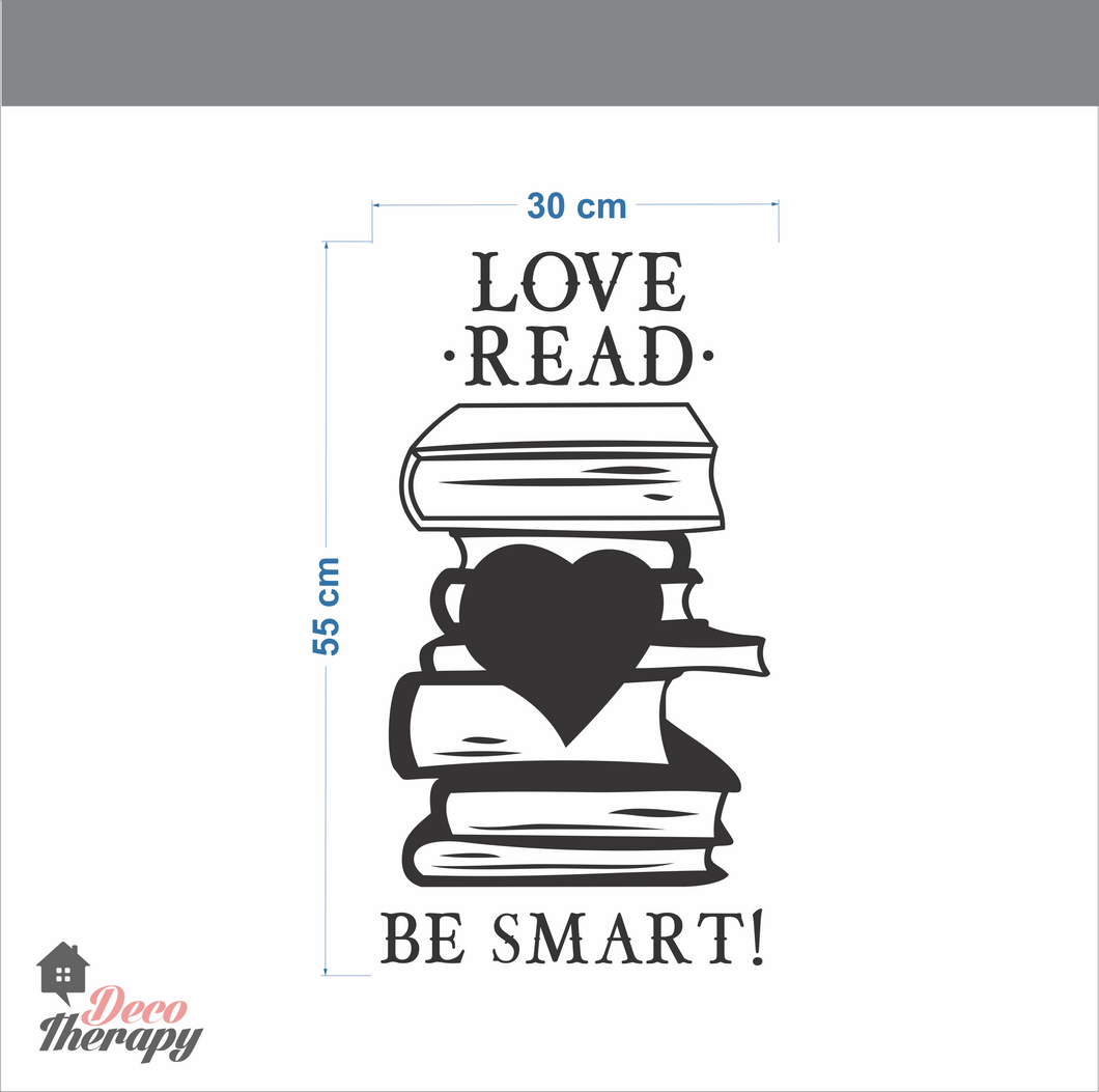 Love Read Be Smart Wall Sticker