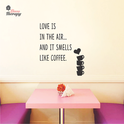 Love Smells Like Coffee V1 Wall Sticker