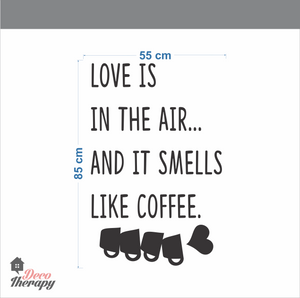 Love Smells Like Coffee V1 Wall Sticker