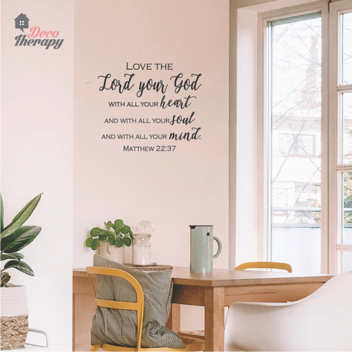 Love The Lord Your God Wall Sticker V1