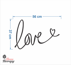 Love With Heart Wall Sticker