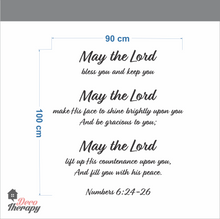 Load image into Gallery viewer, May The Lord Bless You Numbers Wall Sticker