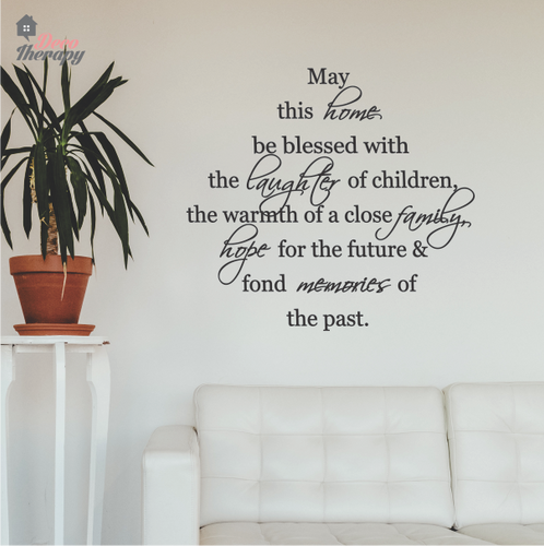 May This Home Be Blessed V1 Wall Sticker