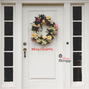 Merry Christmas On Door V2 Wall Sticker