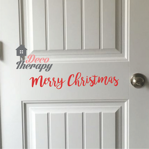 Merry Christmas On Door V2 Wall Sticker