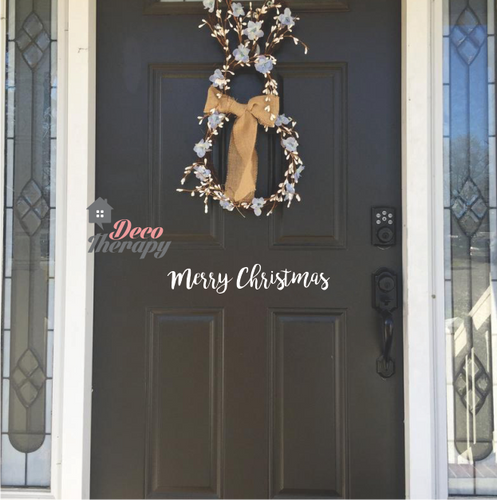 Merry Christmas On Door V2 Wall Sticker