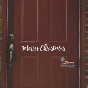 Merry Christmas On Door V2 Wall Sticker