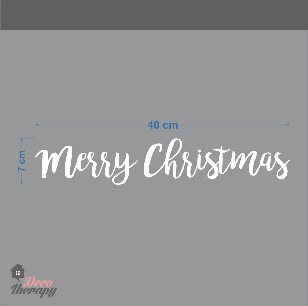 Merry Christmas On Door V2 Wall Sticker