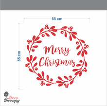 Load image into Gallery viewer, Merry Christmas Wreath Wall Sticker