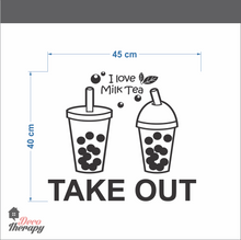 Load image into Gallery viewer, Milktea Take Out Sign Wall Sticker