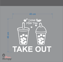 Load image into Gallery viewer, Milktea Take Out Sign Wall Sticker