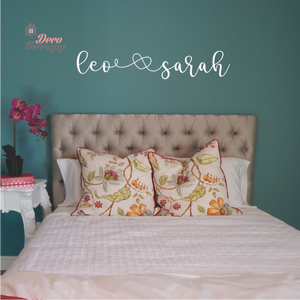 Customized Name Couple Design Wall Sticker