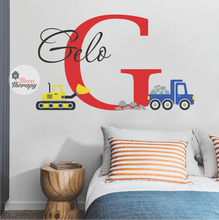 Load image into Gallery viewer, Customized Name Gelo Tractor Design Wall Sticker