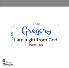 Load image into Gallery viewer, Customized Name I Am A Gift From God Design Wall Sticker