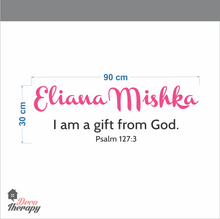 Load image into Gallery viewer, Customized Name I Am A Gift From God Design Wall Sticker