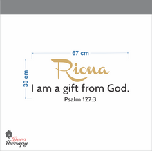 Load image into Gallery viewer, Customized Name I Am A Gift From God Design Wall Sticker