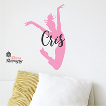 Load image into Gallery viewer, Customized Name Jump Silhoutte Design Wall Sticker