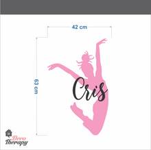 Load image into Gallery viewer, Customized Name Jump Silhoutte Design Wall Sticker