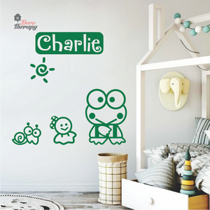 Customized Name Kerropi Design Wall Sticker