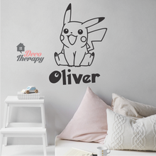 Load image into Gallery viewer, Customized Name Pokemon Pikachu Design Wall Sticker