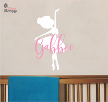 Load image into Gallery viewer, Customized Name Ballerina Design Wall Sticker