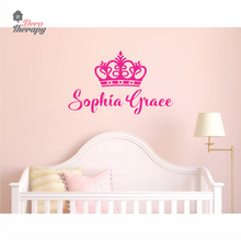 Load image into Gallery viewer, Customized Name Sophia Grace Crown Design Wall Sticker