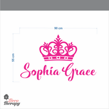 Load image into Gallery viewer, Customized Name Sophia Grace Crown Design Wall Sticker