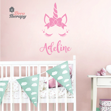 Load image into Gallery viewer, Customized Name Unicorn V2 Design Wall Sticker