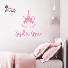 Load image into Gallery viewer, Customized Name Unicorn V2 Design Wall Sticker