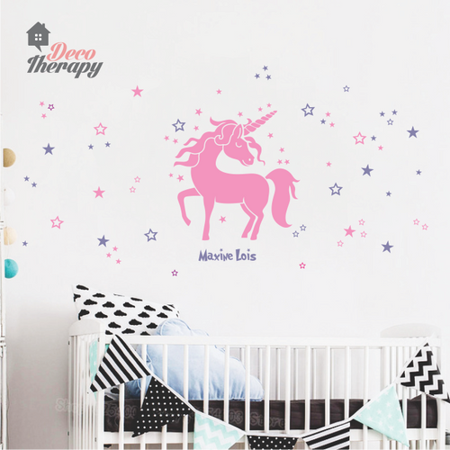 Customized Name Unicorn V1 Design Wall Sticker