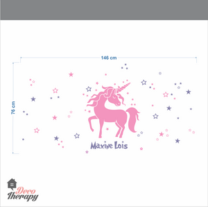 Customized Name Unicorn V1 Design Wall Sticker