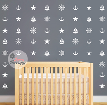 Load image into Gallery viewer, Nautical Pattern Wall Sticker