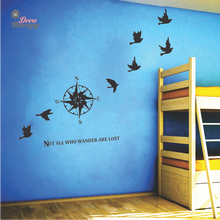 Load image into Gallery viewer, Not All Who Wander Are Lost Flying Birds Wall Sticker