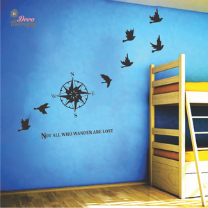 Not All Who Wander Are Lost Flying Birds Wall Sticker