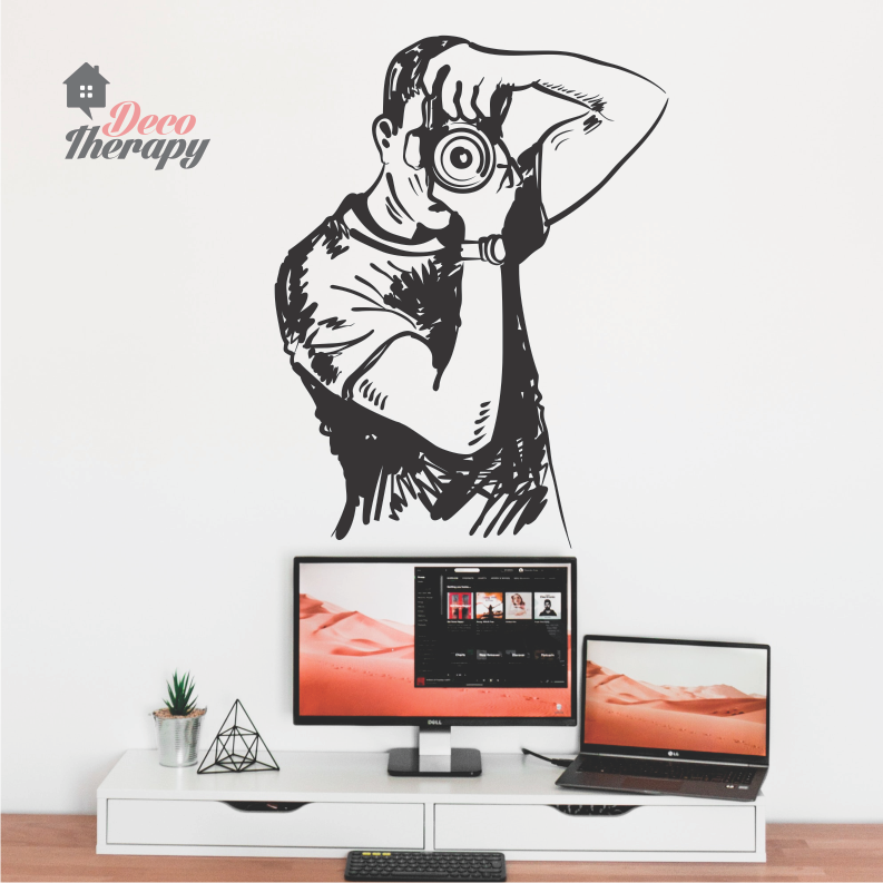 Photographer With Photo Camera Wall Sticker
