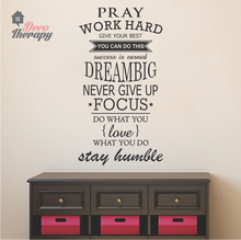 Load image into Gallery viewer, Pray Work Hard Dream Big Wall Sticker