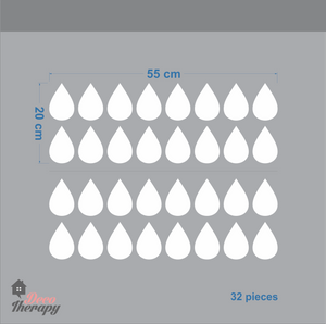 Raindrop Pattern Wall Sticker