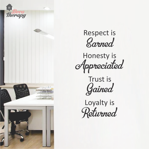 Respect Is Earned Honesty Wall Sticker
