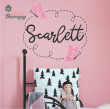 Load image into Gallery viewer, Customized Name Scarlett With Butterflies Design Wall Sticker