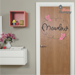 Customized Name Scarlett With Butterflies Design Wall Sticker