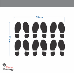 Shoe Mark Foot Step for Social Distancing Floor Decal