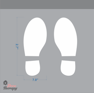 Shoe Mark Foot Step for Social Distancing Floor Decal