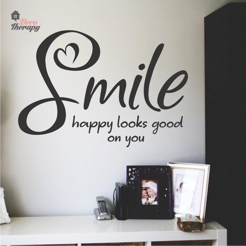 Smile Happy Looks Good Wall Sticker