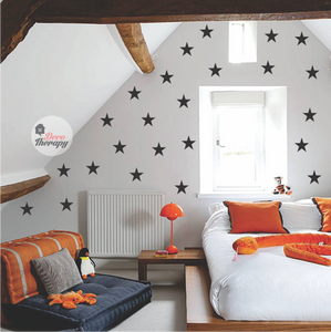 Star Pattern Black Wall Sticker