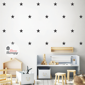 Star Pattern Black Wall Sticker