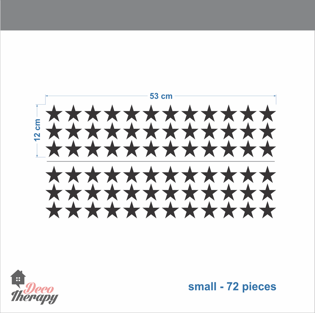 Star Pattern Black Wall Sticker